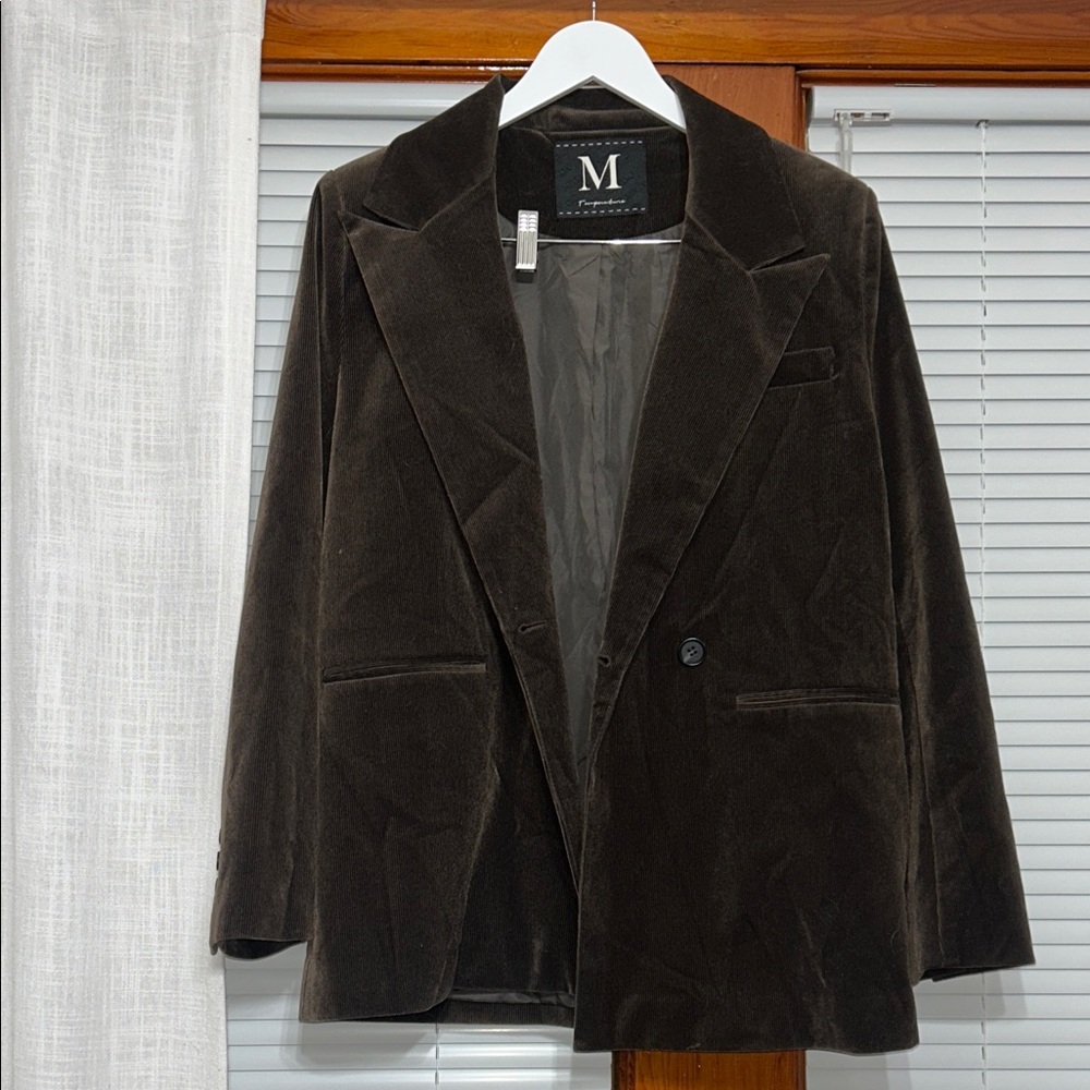 Mei Yang Signature Brown Velvet Blazer